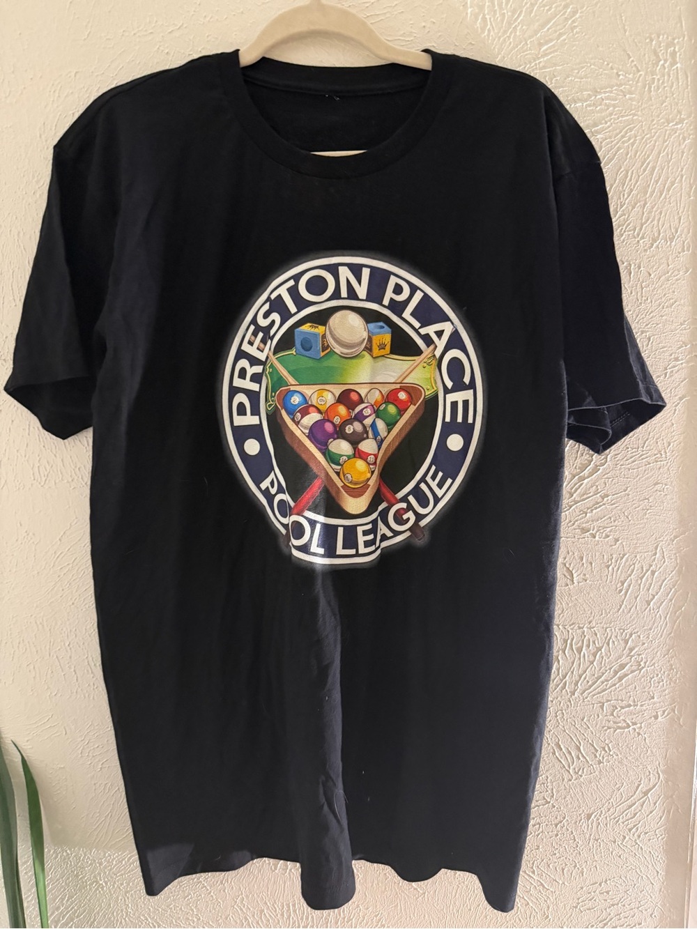 Preston Place Pool League Graphic Tee - Black with Colorful Pool Graphic